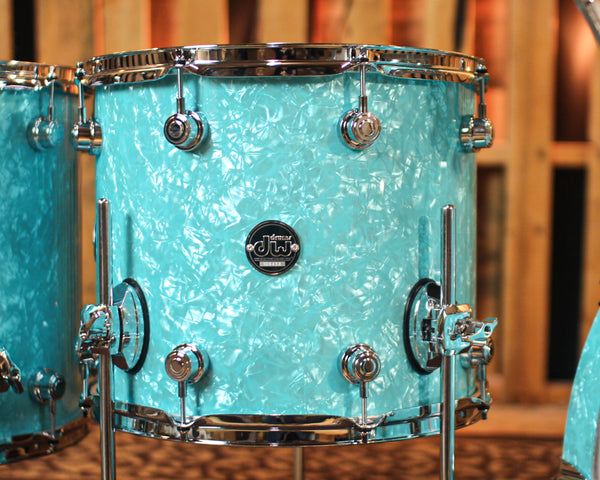 DW Performance Seafoam Marine 5pc Drum Set - 18x22,8x10,9x12,12x14,14x16