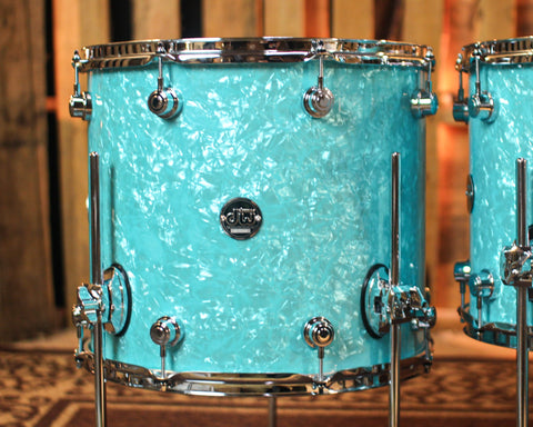 DW Performance Seafoam Marine 5pc Drum Set - 18x22,8x10,9x12,12x14,14x16