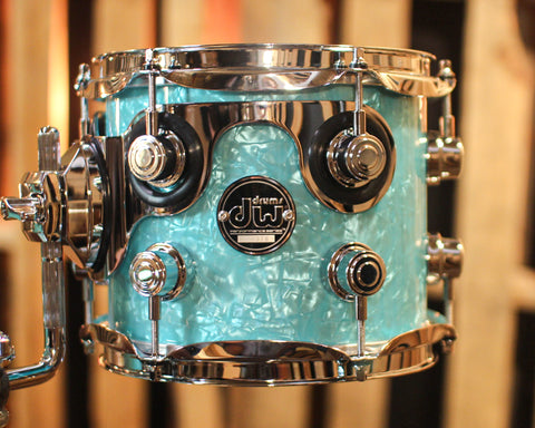 DW Performance Seafoam Marine 6pc Drum Set - 18x22,7x8,8x10,9x12,12x14,14x16