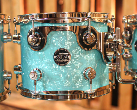 DW Performance Seafoam Marine 6pc Drum Set - 18x22,7x8,8x10,9x12,12x14,14x16