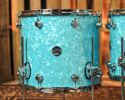 DW Performance Seafoam Marine 6pc Drum Set - 18x22,7x8,8x10,9x12,12x14,14x16