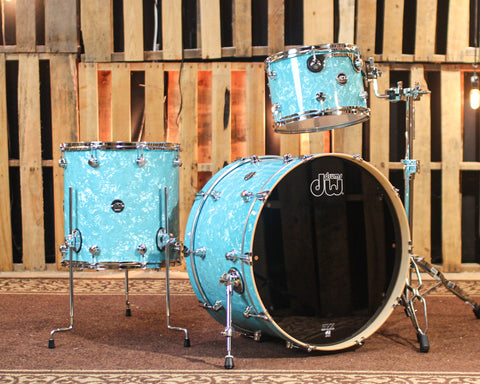 DW Performance Seafoam Marine Rock Drum Set - 14x24, 9x13, 16x16