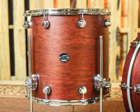 DW Performance Tobacco Stain Rock Drum Set - 14x24, 9x13, 16x16