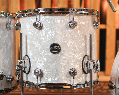 DW Performance White Marine Pearl 6pc Drum Set - 18x22, 7x8, 8x10, 9x12, 12x14, 14x16