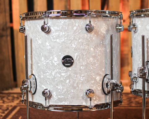 DW Performance White Marine Pearl 6pc Drum Set - 18x22, 7x8, 8x10, 9x12, 12x14, 14x16
