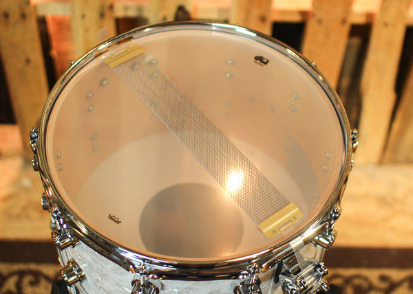 DW Performance White Marine Pearl Snare Drum - 8x14