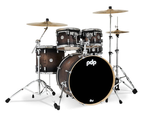 PDP Concept Maple Satin Charcoal Burst 5-Piece Drum Set PDCM2215SCB