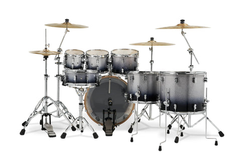 PDP Concept Maple Silver to Black Fade 7-Piece Drum Set PDCM2217SB