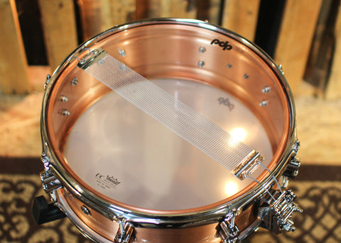 PDP 5x14 Concept Dual-beaded Brushed Copper Snare Drum - PDSN0514NBCC