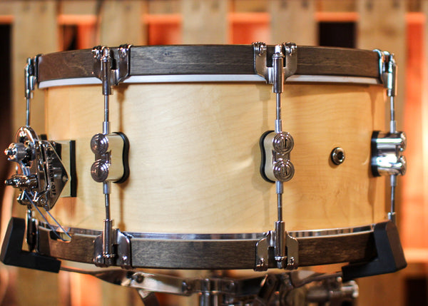 PDP 6.5x14 Concept Classic Natural Stain w/ Walnut Hoops Snare Drum - PDCC6514SSNW