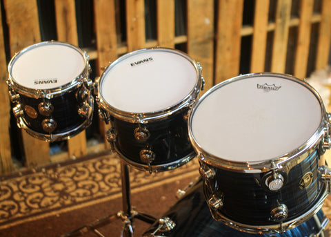 Used DW Collector's Maple Deep Blue Oyster Drum Set - 18x20,7x8,8x10,9x12,11x14