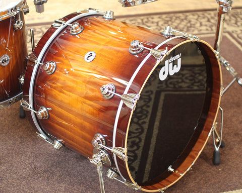 DW Collector's Maple Amber to Tobacco Burst Over Macore Drum Set w/ Nickel Hardware - SO#1138505