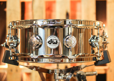 DW 4.5x14 Collector's 1mm Stainless Steel Snare Drum - DRVL4514SPC