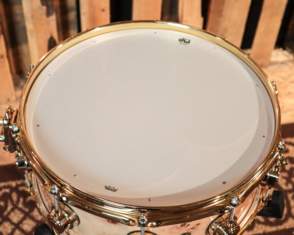 DW 5.5x14 Collector's Purpleheart Mapa Burl Snare Drum - SO#1234033