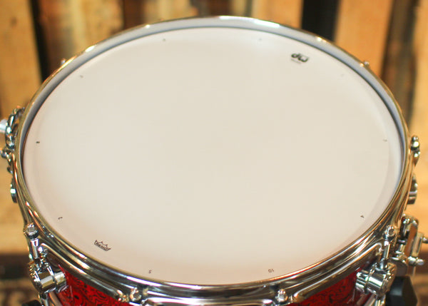 DW 5x14 Collector's Standard Maple Crimson Chaos Snare Drum - SO#1131908 - #2