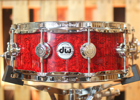 DW 5x14 Collector's Standard Maple Crimson Chaos Snare Drum - SO#1131908 - #4