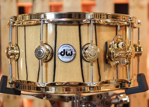 DW 6.5x14 Collector's Maple VLT Ivory Ebony Snare Drum - SO#1315775