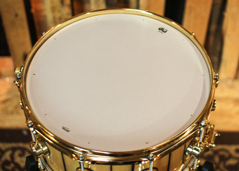 DW 6.5x14 Collector's Maple VLT Ivory Ebony Snare Drum - SO#1315775