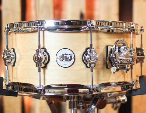 DW 6x14 Design Maple Satin Natural Snare Drum - DDLM0614SSNS