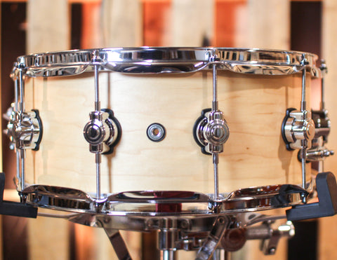 DW 6x14 Design Maple Satin Natural Snare Drum - DDLM0614SSNS