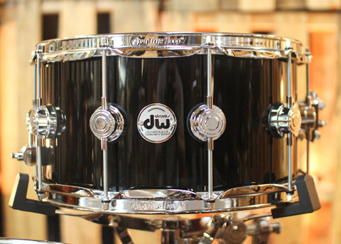 DW Collector's Birch Metallic Black Lacquer Drum Set - 20x22,10x10,12x12,13x13,14x14,16x16,7x14 - SO#1291944