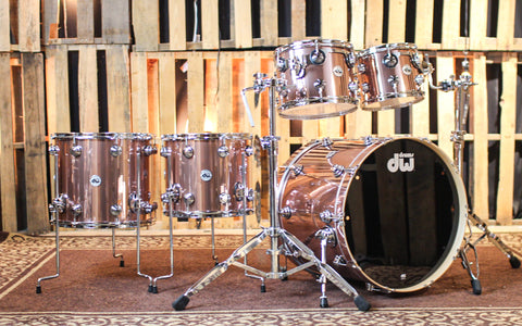 DW Collector's Maple 333 Rose Copper Drum Set - 22,10,12,14,16 - SO#1303164