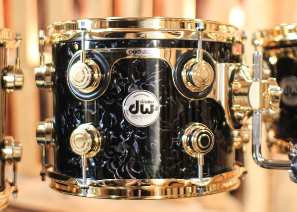 DW Collector's Maple Mahogany Black Velvet Drum Set - 22,8,10,12,14,16,14sn - SO#1304630