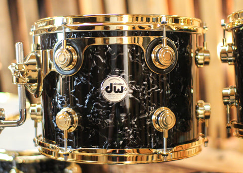 DW Collector's Maple Mahogany Black Velvet Drum Set - 22,8,10,12,14,16,14sn - SO#1304630