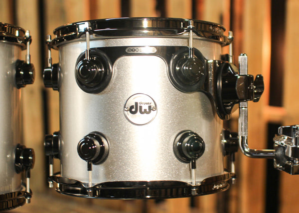 DW Collector's Maple Mahogany Coarse Silver Drum Set - 22,8,10,12,14,16,14sn - SO#1301367