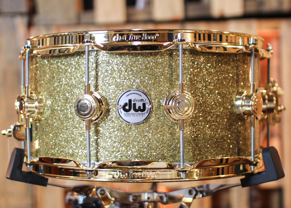 DW Collector's Maple Mahogany Gold Glass Drum Set - 22,10,12,14,16,14sn - SO#1304621