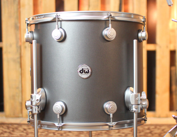 DW Collector's Maple Mahogany Gun Metal Gray Hard Satin Drum Set - 22,10,12,16 - SO#1296703