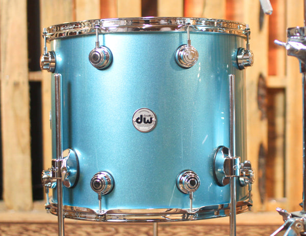 DW Collector's Maple Mahogany Laser Blue Drum Set - 22,10,12,16 - SO#1288915