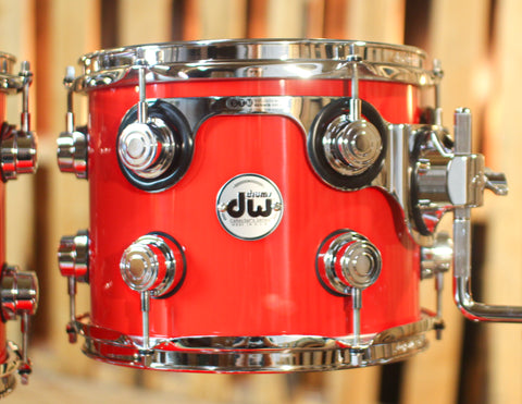 DW Collector's Maple Mahogany Scarlet Red Drum Set - 22,10,12,16 - SO#1288921