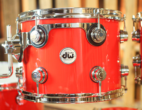 DW Collector's Maple Mahogany Scarlet Red Drum Set - 22,10,12,16 - SO#1288921