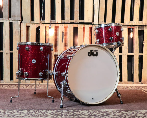 DW Collector's Standard Maple Ruby Glass Drum Set 14x24, 9x13, 16x16 - SO#1254805