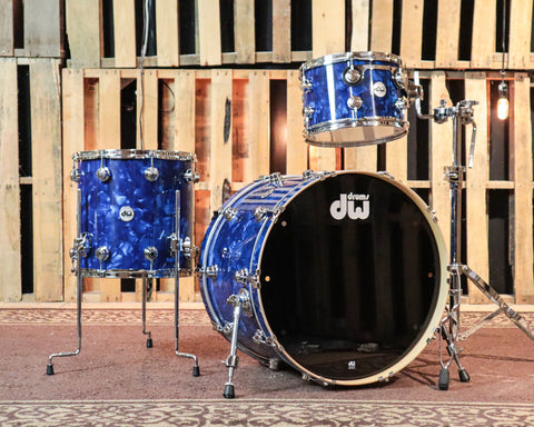 DW Collector's Maple VLT Blue Moonstone Drum Set - 16x22,8x12,14x14 - SO#1058203