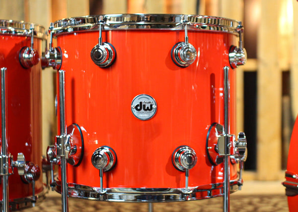 DW Collector's Purpleheart VLT Scarlet Red Drum Set - 23,10,12,14,16 - SO#1305680