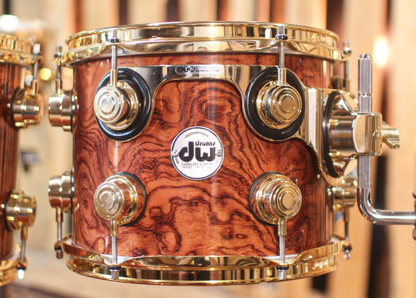 DW Collector's Waterfall Bubinga over Mahogany Spruce Drum Set - 22,10,12,14,16,14sn - SO#1255629