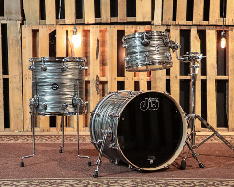 DW Performance Pewter Oyster Bop Drum Set - 14x18, 8x12, 14x14