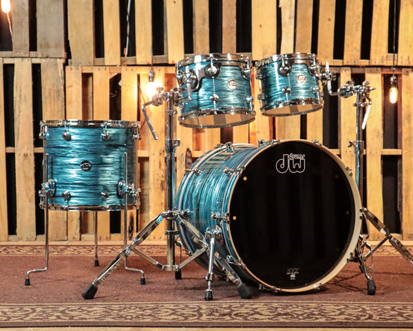 DW Performance Turquoise Oyster Stage Drum Set - 18x22, 8x10, 9x12, 14x16