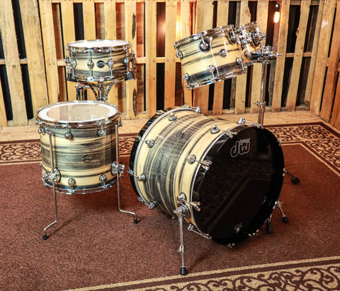 DW Exotic Performance Black Poplar Drum Set - 22,10,12,16,6.5x14 - SO#1157512