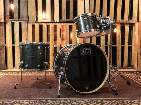 DW Performance Maple Pewter Sparkle Drum Set -14x22,8x10,9x12,14x16