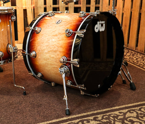 DW Collector's Natural To Deep Red Burst Over Quilted Maple Kit - SO#1134318