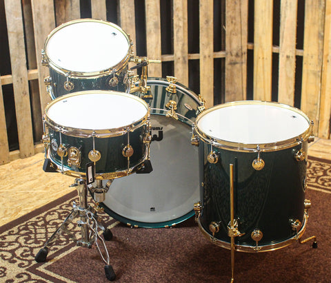 DW Collector's Cadillac Green Drum Set - 22,13,16,6.5x14 - SO#1169199