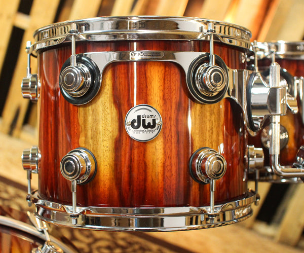 DW Collector's Almond Burst Over Padauk Drum Set - 22,10,12,16 - SO#1161699