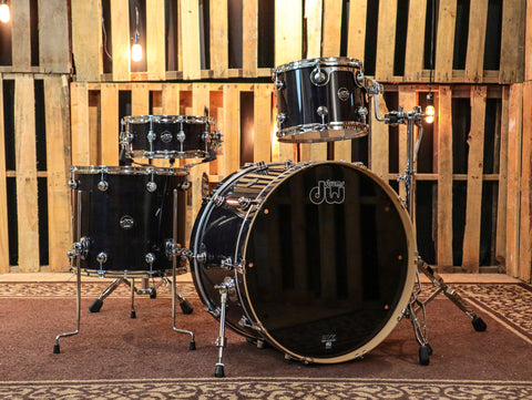 DW Performance Ebony Stain Drum Set - 14x24,12,16,5.5x14