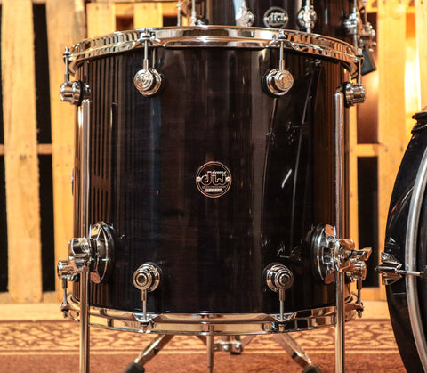 DW Performance Ebony Stain Drum Set - 14x24,12,16,5.5x14