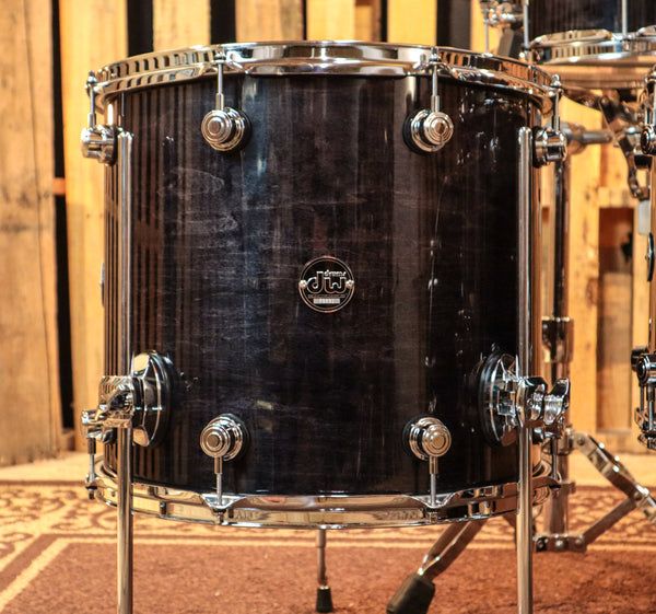 DW Performance Ebony Stain Drum Set - 18x22,8x10,9x12,12x14,14x16,6.5x14