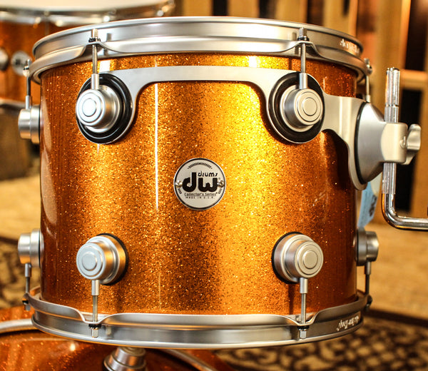 DW Collector's Maple/Spruce Tangerine Sparkle Exotic Drum Set 24/13/16/18/7x14 - SO #1157540