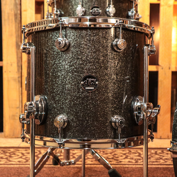 DW Performance Pewter Sparkle Drum Set - 18x22,8x10,9x12,12x14,5.5x14